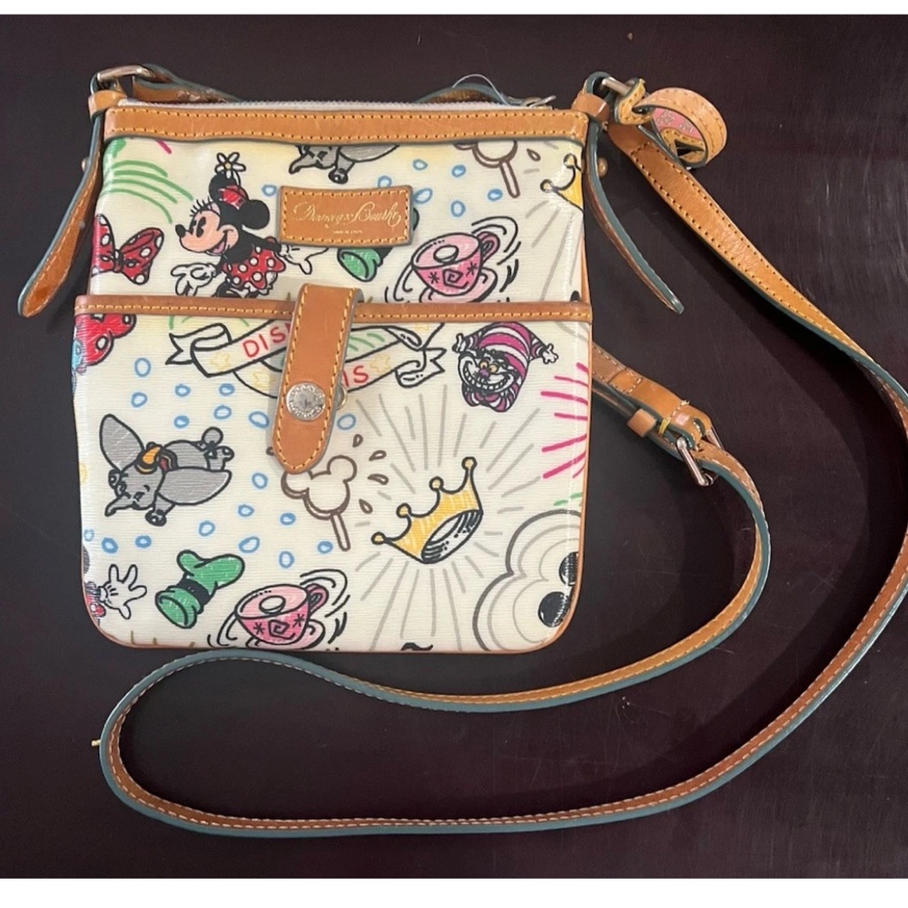 RARE Dooney & Bourke Shoulder Bag Disneyland Paris Sketch Purse